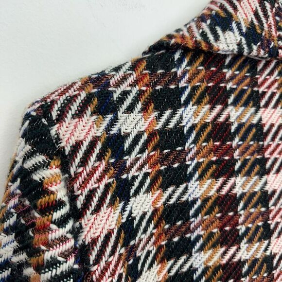 CAbi Women’s Regancy Wool Blend Multicolored Plaid Single Button Closure Coat - Picture 7 of 16